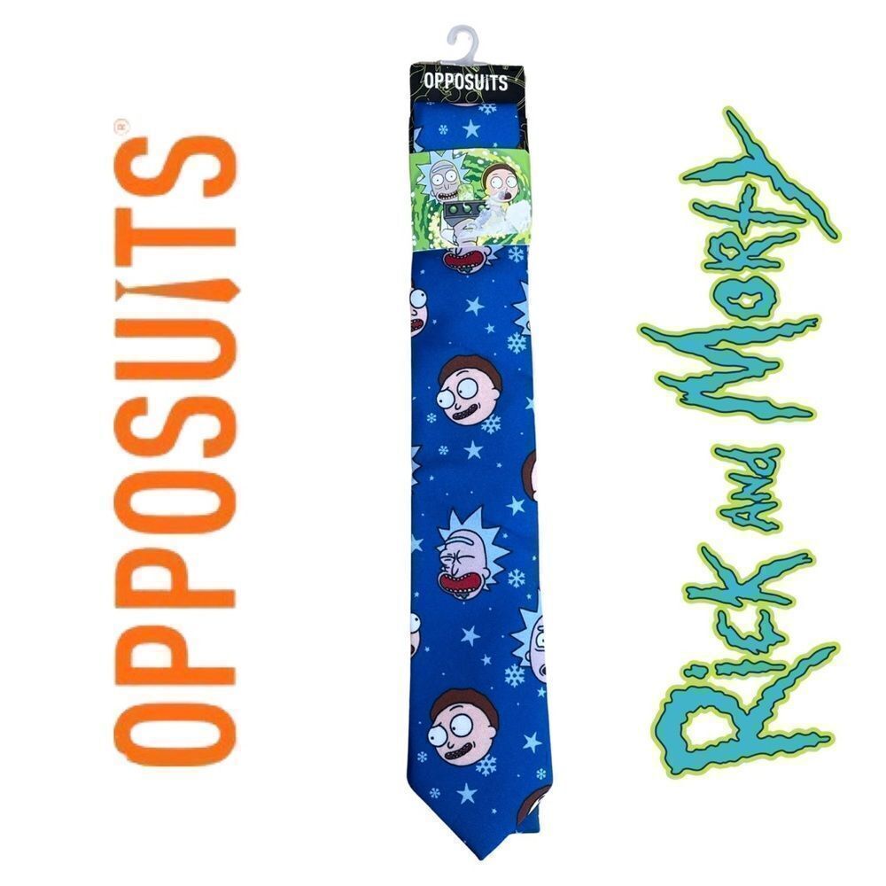 Rick and Morty Outer Space Adult Swim Opposuits Mens Neck Tie NWT